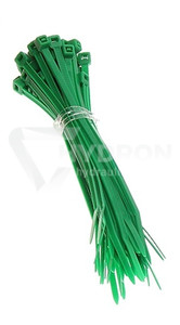 Taśma opaska kablowa 2,5x100mm - 100szt zielone