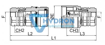 wymiary szybkozłączy hydraulicznych skręcanych